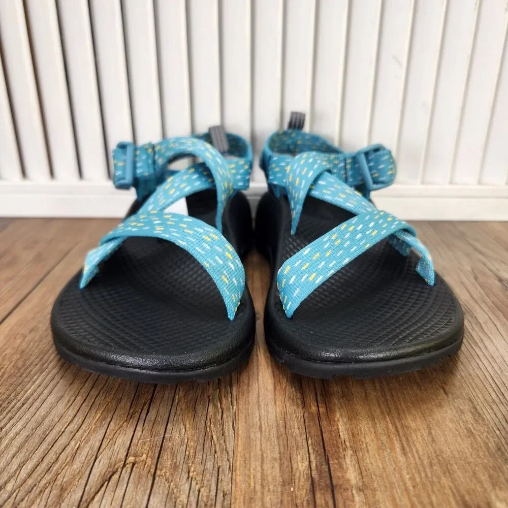 Chaco Z/1 Ecotread Kids 1M Clip Aqua Blue Hiking Beach Strappy Sandals JCH180352